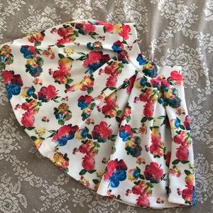 FOREVER 21 floral Skirt Skater Fit and Flare SUMMER